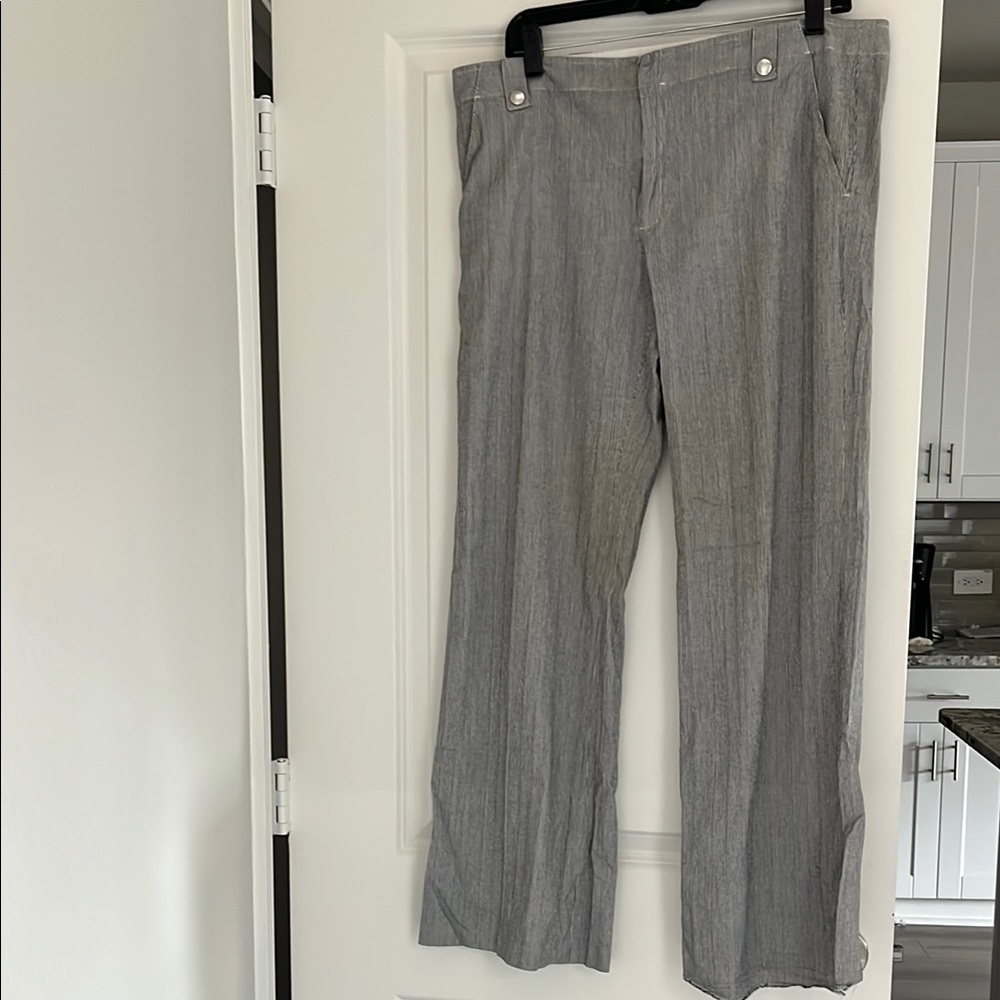 Lafayette 148 New York Gray Pinstripe Pants